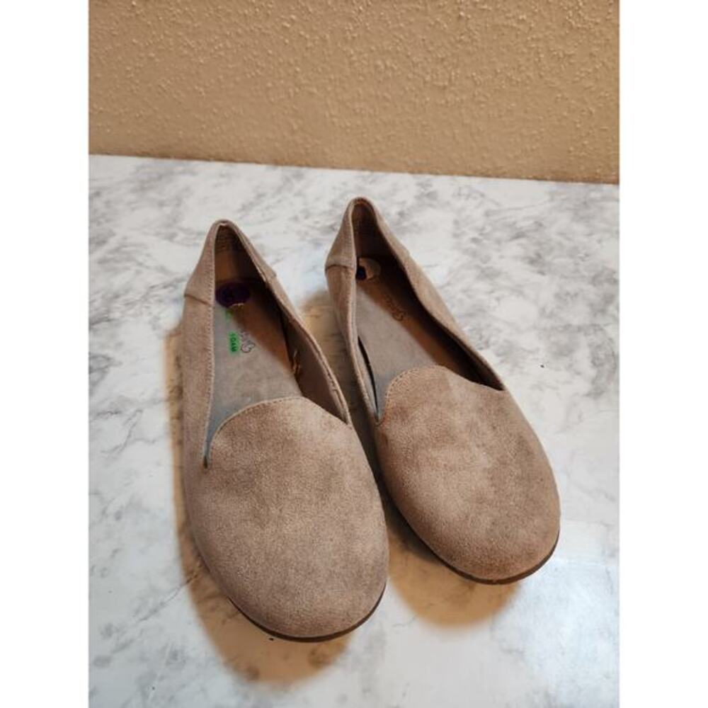 Baretraps Alyson Women's Brown Textile Upper Slip On Ballet Flats Shoes Size 8.5